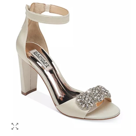 Badgley Mischka Women's Edaline Crystal-Embellished Block Heel Sandals - Picture 4 of 5